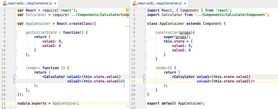 Comparing React With Es5 Vs React With Es6 Dzone Web Dev