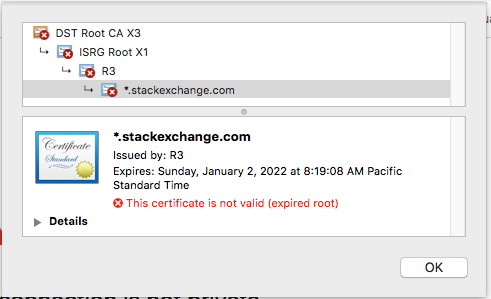 Let’s Encrypt certificate expired on older Macs – Kev's Development Toolbox